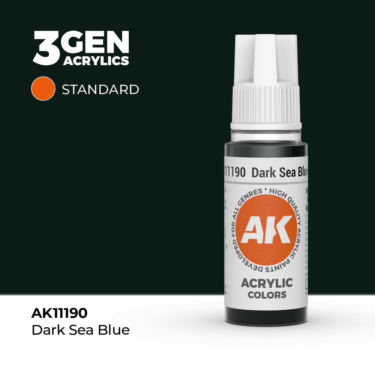 AK 3Gen Acrylics - Dark Sea Blue: Standard