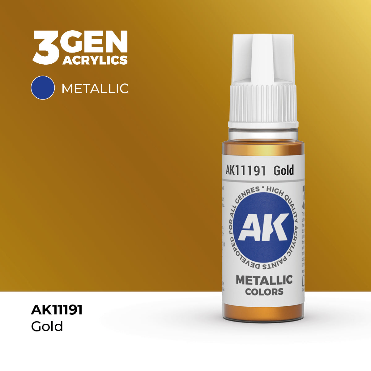 AK 3Gen Acrylics - Gold: Metallic