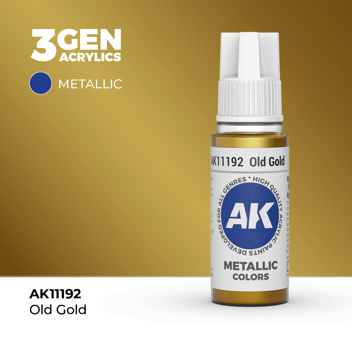 AK 3Gen Acrylics - Old Gold: Metallic