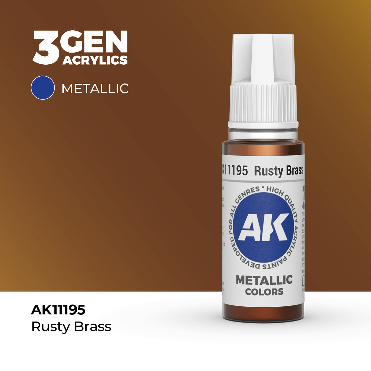AK 3Gen Acrylics - Rusty Brass: Metallic