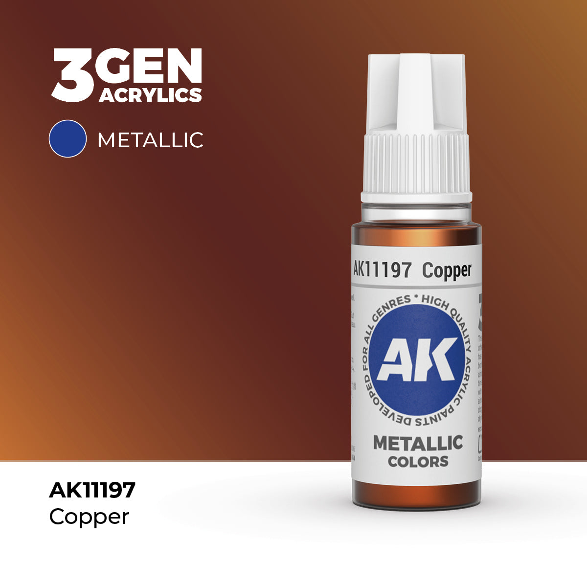 AK 3Gen Acrylics - Copper: Metallic