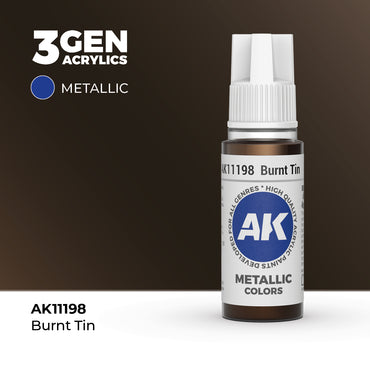 AK 3Gen Acrylics - Burnt Tin: Metallic