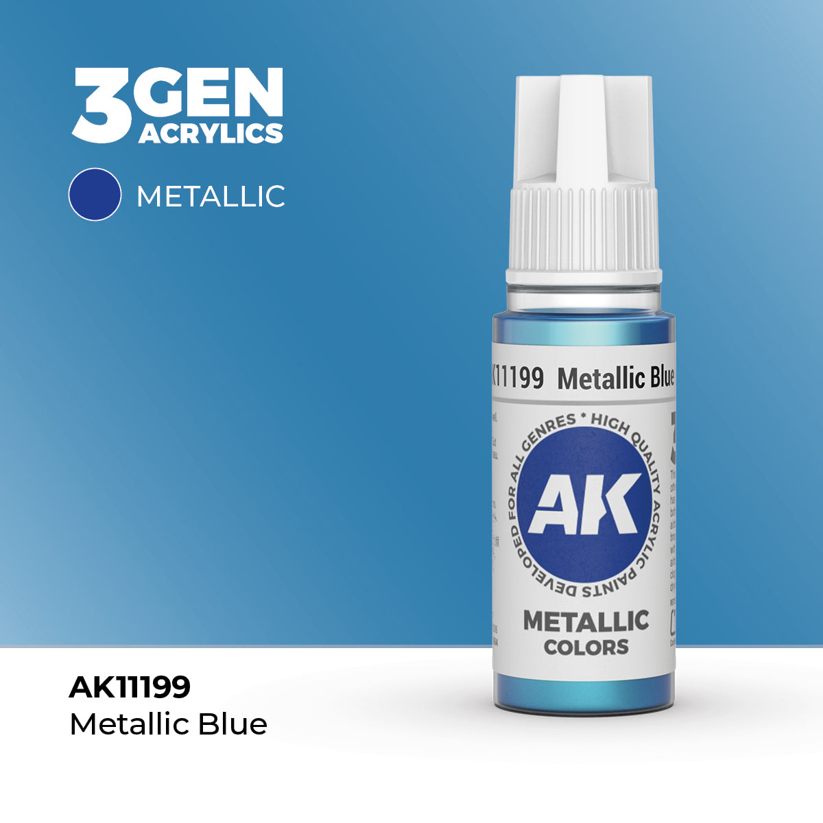 AK 3Gen Acrylics - Metallic Blue: Metallic