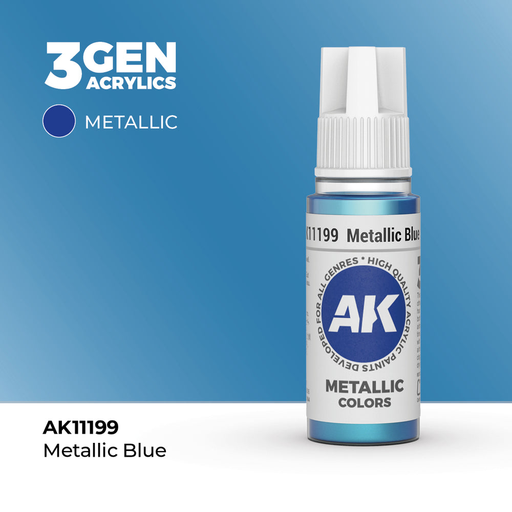 AK 3Gen Acrylics - Metallic Blue: Metallic