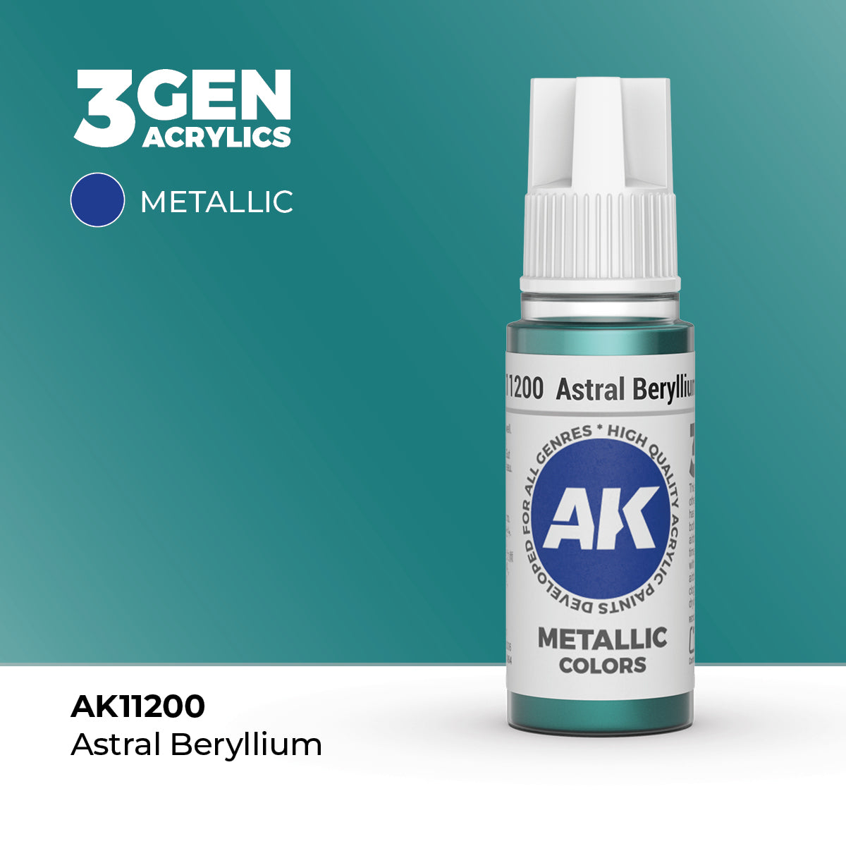 AK 3Gen Acrylics - Astral Beryllium: Metallic