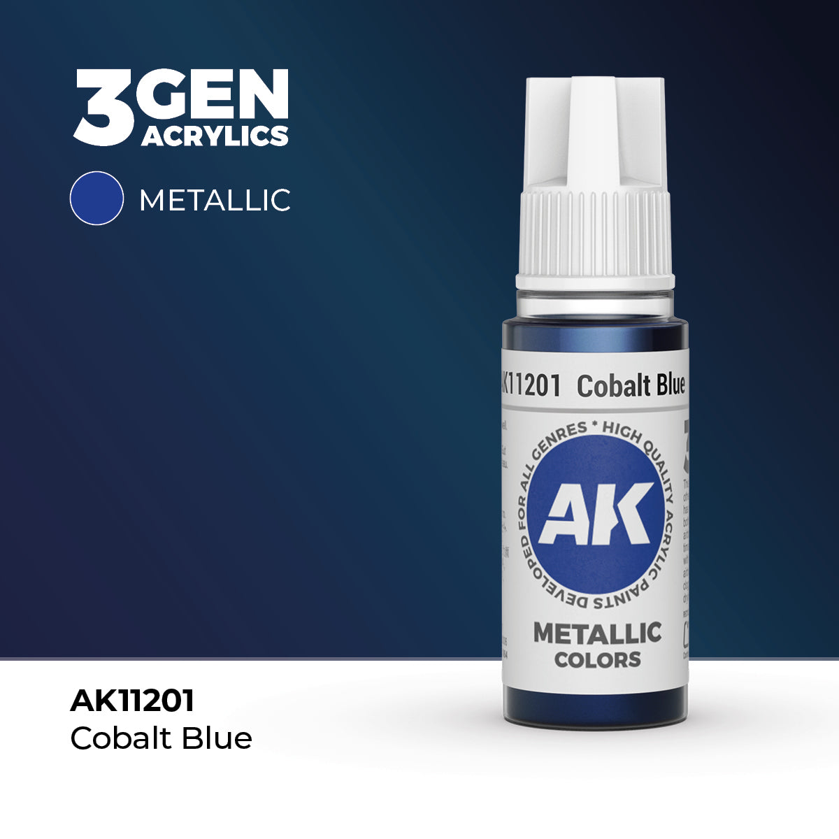 AK 3Gen Acrylics - Cobalt Blue: Metallic