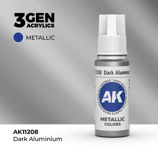 AK 3Gen Acrylics - Dark Aluminum: Metallic