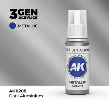 AK 3Gen Acrylics - Dark Aluminum: Metallic