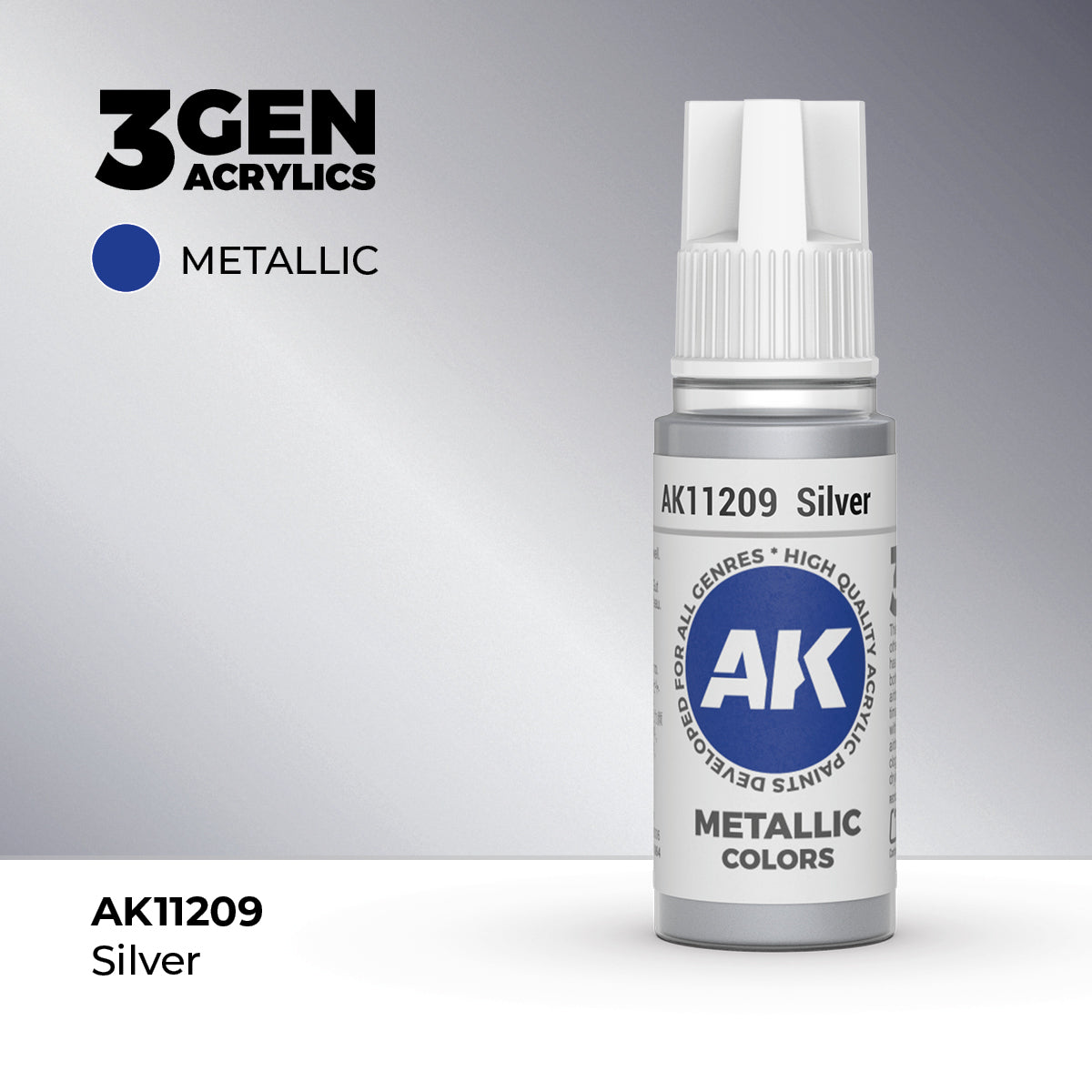 AK 3Gen Acrylics - Silver: Metallic