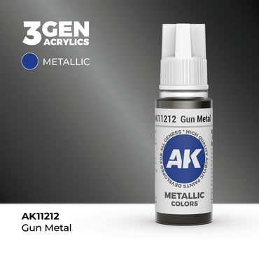 AK 3Gen Acrylics - Gun Metal: Metallic