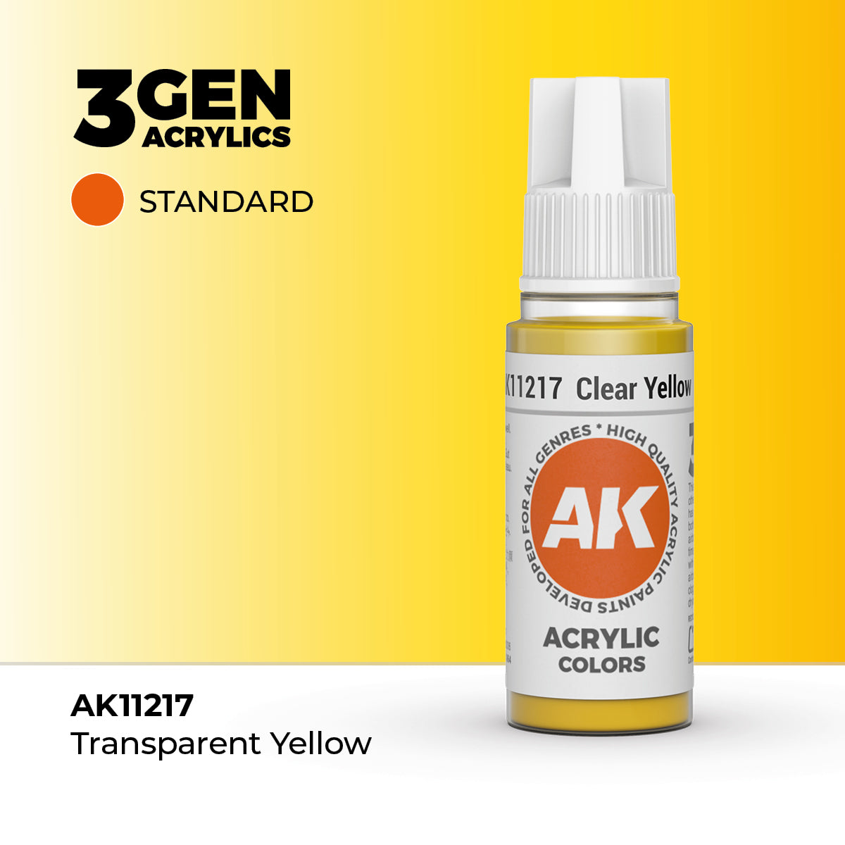 AK 3Gen Acrylics - Clear Yellow: Standard