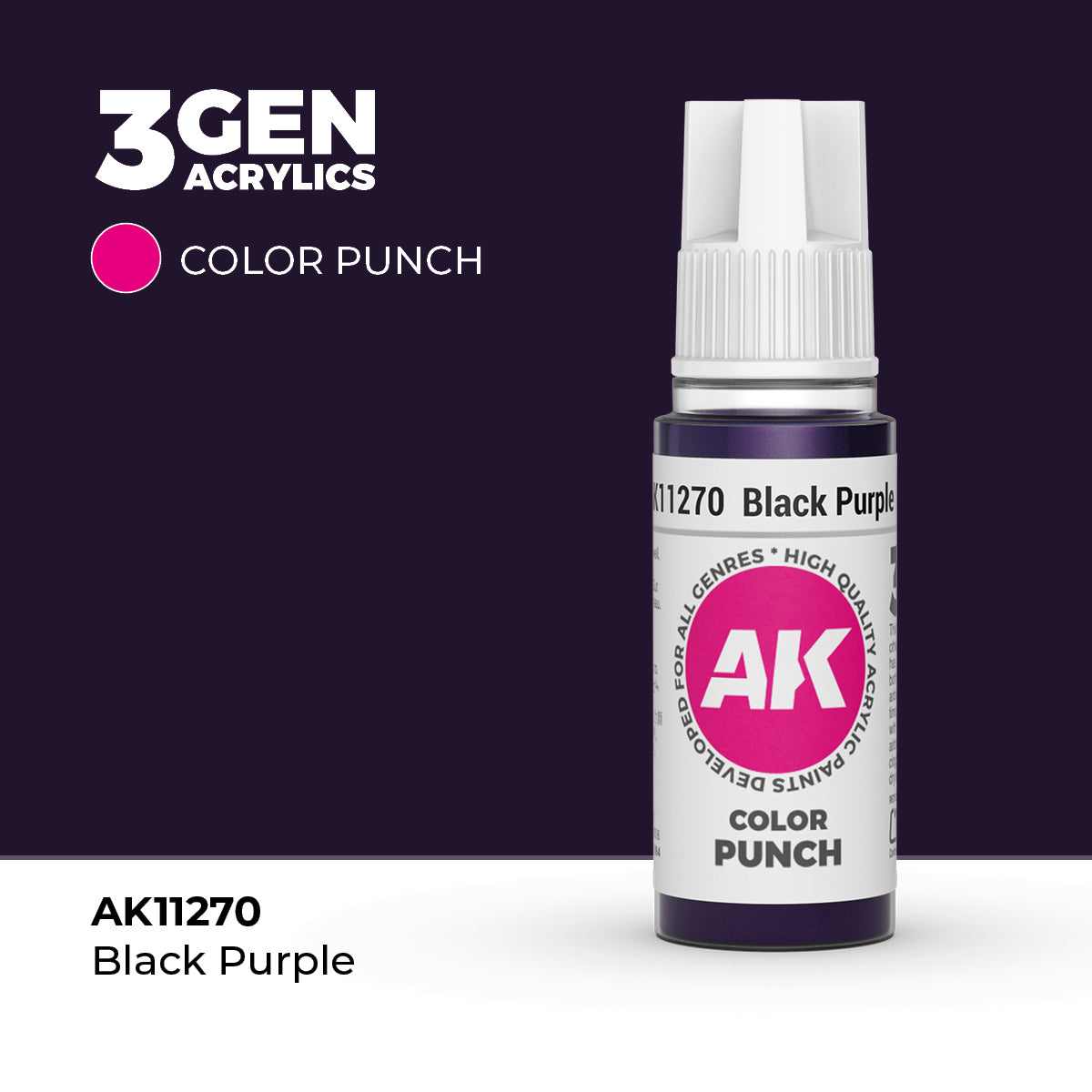 AK 3Gen Acrylics - Black Purple: Color Punch