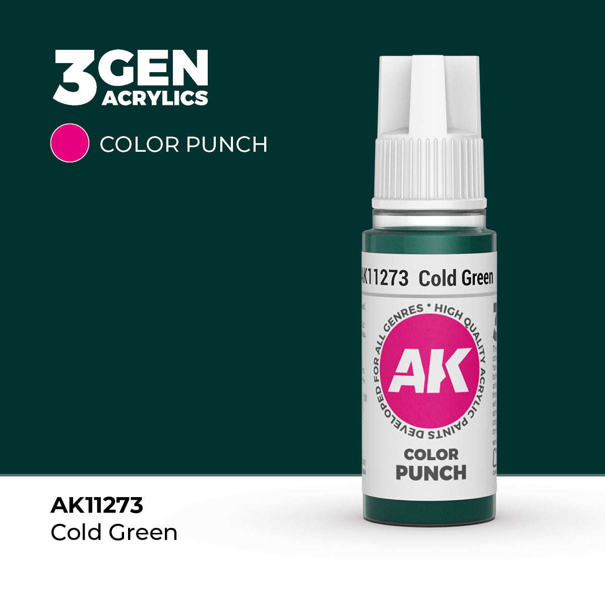 AK 3Gen Acrylics - Cold Green: Color Punch