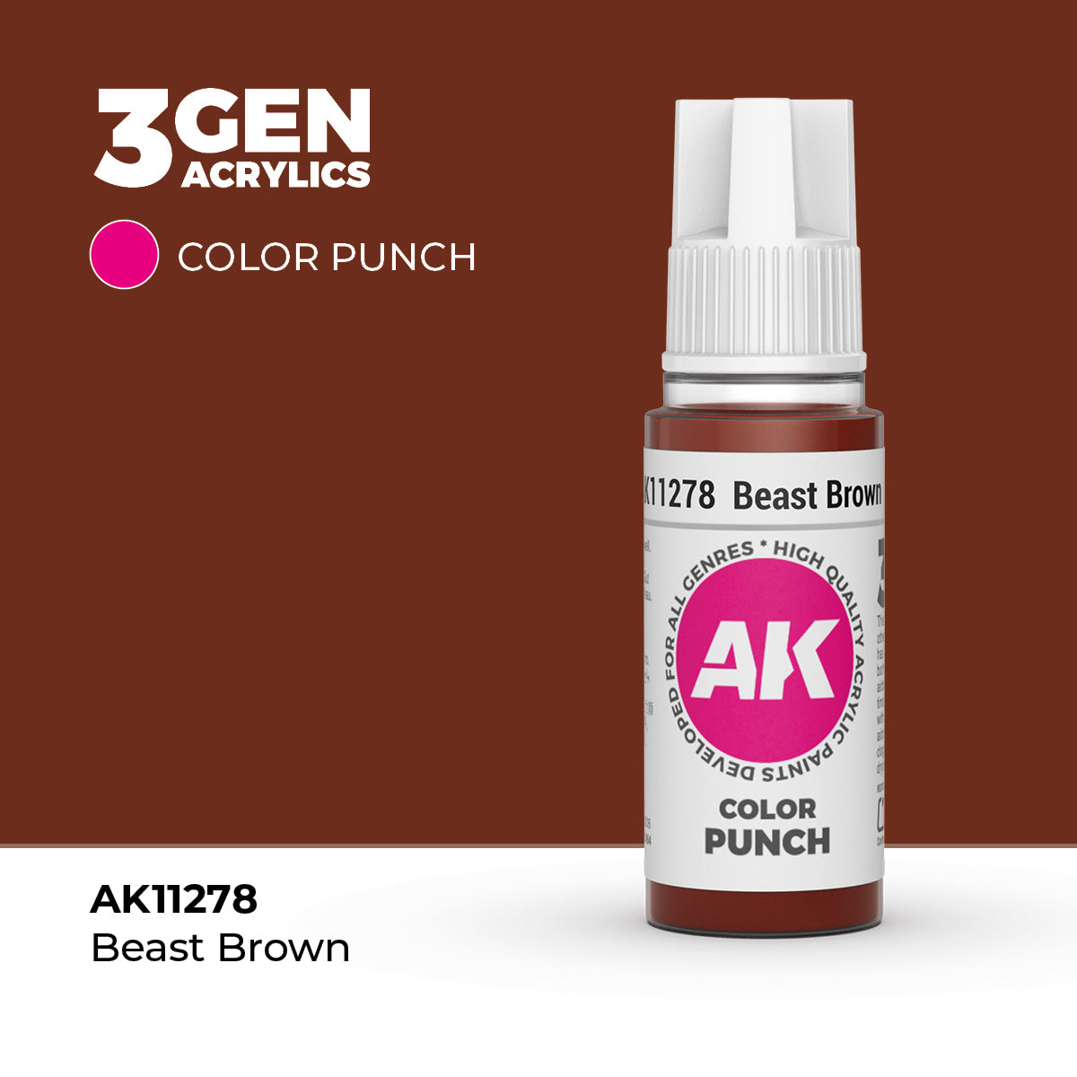AK 3Gen Acrylics - Beast Brown: Color Punch