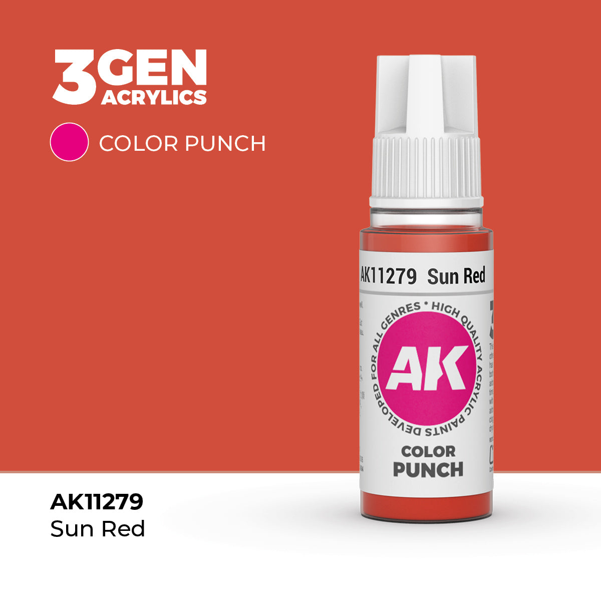 AK 3Gen Acrylics - Sun Red: Color Punch