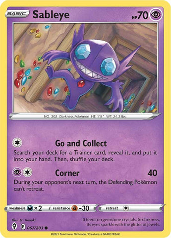 Sableye (067/203) [Sword & Shield: Evolving Skies]