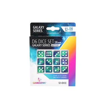 Galaxy Series -  Neptune - D6 Dice  Set 16 mm