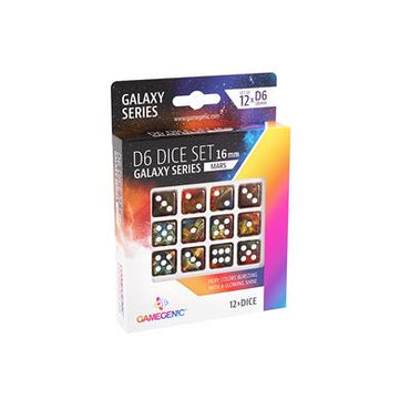 Galaxy Series -  Mars - D6 Dice Set  16 mm