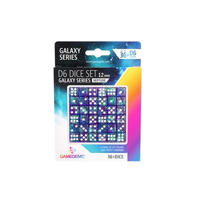 Galaxy Series -  Neptune - D6 Dice  Set 12 mm