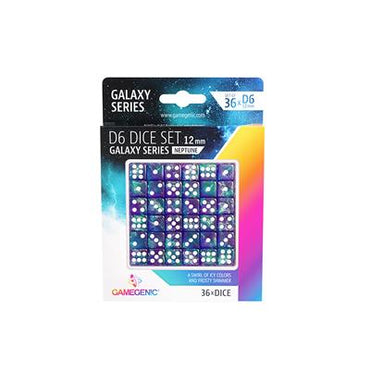 Galaxy Series -  Neptune - D6 Dice  Set 12 mm