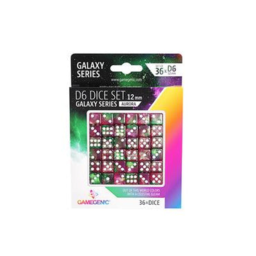 Galaxy Series -  Aurora - D6 Dice  Set 12 mm