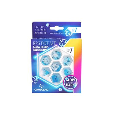 Glow Series - Icy  Crumbs - RPG  Dice Set