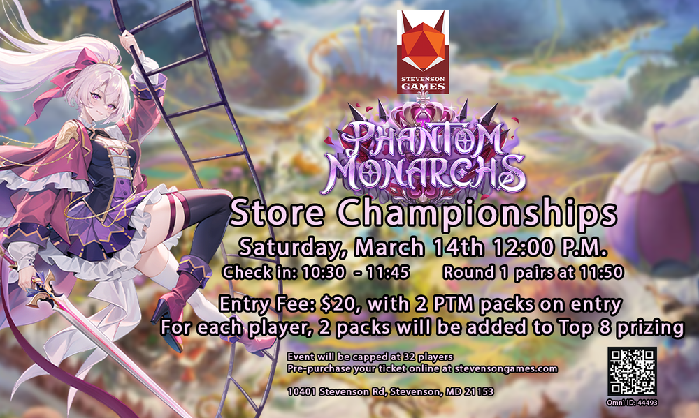 Phantom Monarchs Store Championship Ticket