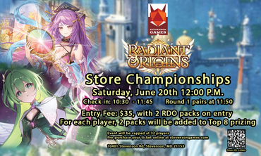 Radiant Origins Store Championship Ticket