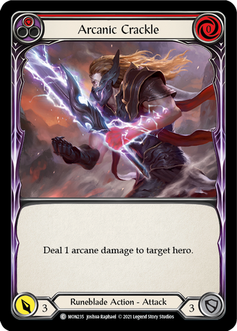 Arcanic Crackle (Red) [MON235] (Monarch)  1st Edition Normal